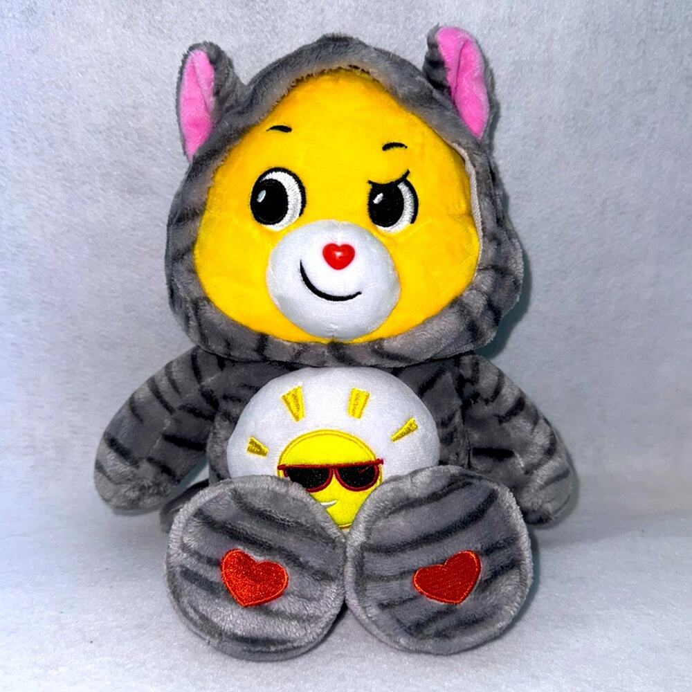 EUC Funshine Care Bears 12” Bear Kitty Cat Hoodie Friends Collect Plush 2021